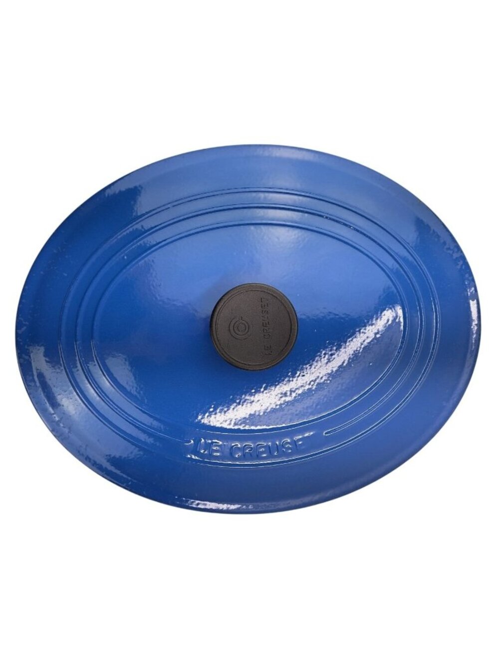 Le Creuset Blue Oval Dutch Oven Lid ONLY 6.75 Quart Size 31 France Enamel 6.3 L